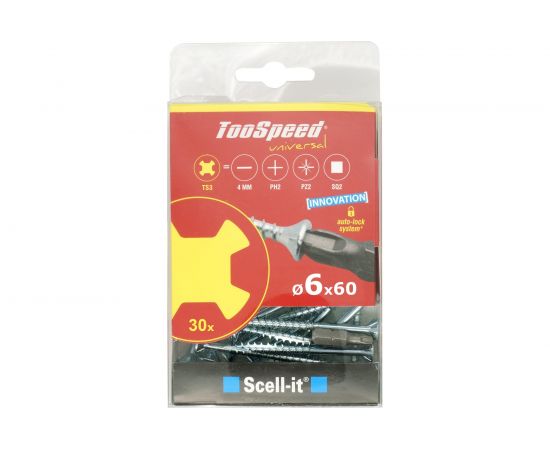 Шурупы ЕВРОПАРТНЕР TooSpeed 6x60 30 шт., Бита TS3 SC67 2556 1 – изображение 2