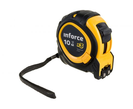 Рулетка Inforce с тройным стопом, 10х25 06-11-78 – изображение 2