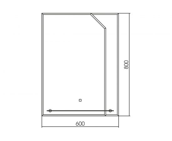 Зеркало MIXLINE ""Клон"" 600x800 ШВ., с полкой и фацетом 547324 – изображение 2