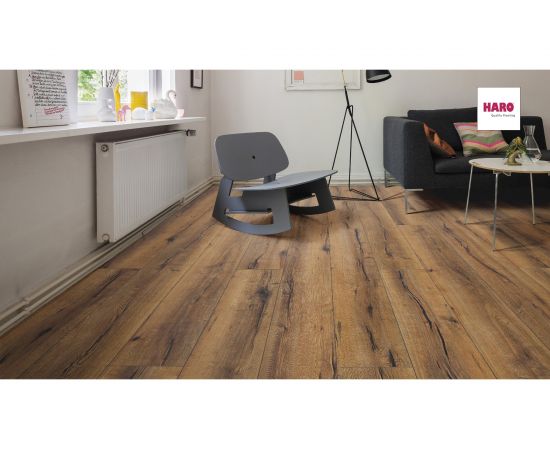 Ламинат Tritty 100 Gran Via 4V Дуб Италика (8х243х2200 мм; Коричневый) HARO 530333 – изображение 3