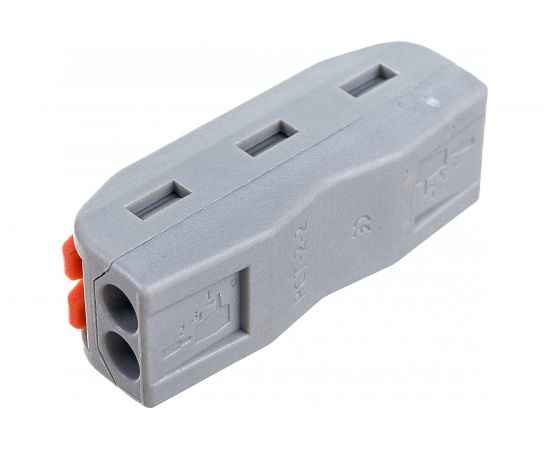 Строительно-монтажная клемма STEKKER 2 контактные группы, 1 ввод, 1вывод на полюс LD222-422, 40шт, 39035 – изображение 3