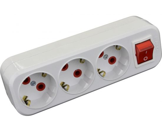 Разветвитель на 3 гнезда AY-KA с заземлением, с Выключателем 7713300 – изображение 3