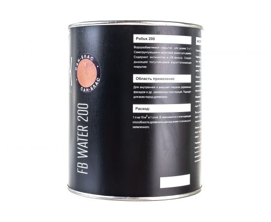 Краска для дерева Pollux FB Water 200 Сан-Блас (цвет коричневый; объем 1 л) 4687202235230 – изображение 3