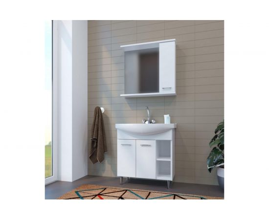 Тумба для ванной комнаты под умывальник Элеганс 75 Mixline АНРИ-75 ПВХ 536048 – изображение 3