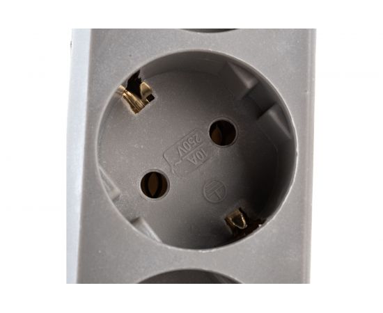 Удлинитель ExeGate EC-5-5G 5 евро с заземлением, 5м, защита от перегрева, выключатель с подсветкой, серый 285800 – изображение 4