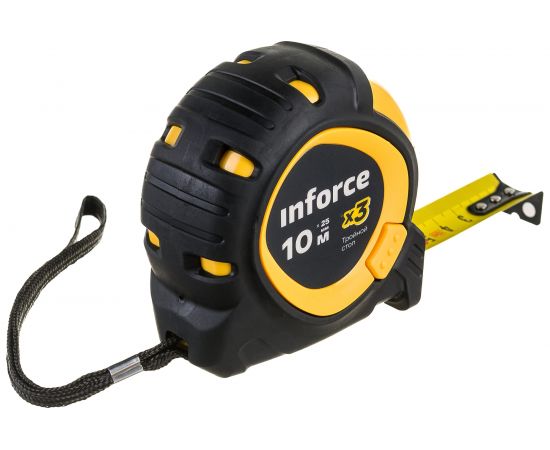 Рулетка Inforce с тройным стопом, 10х25 06-11-78 – изображение 4
