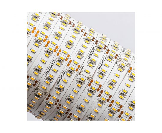 Светодиодная лента MAKSBRIGHT 24В, 22,6Вт/м, 204 д/м, IP20, 5м, MB-R204-FE-3014-WW-S – изображение 5