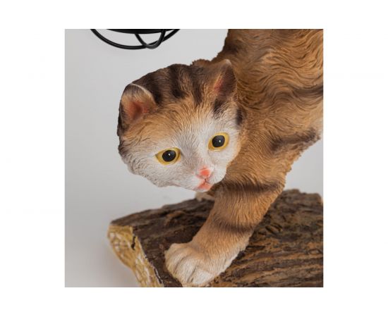 Садовый светильник ЭРА ERASF22-01Кот Акробат, на солнечной батарее, полистоун, 37 см, Б0053352 – изображение 5