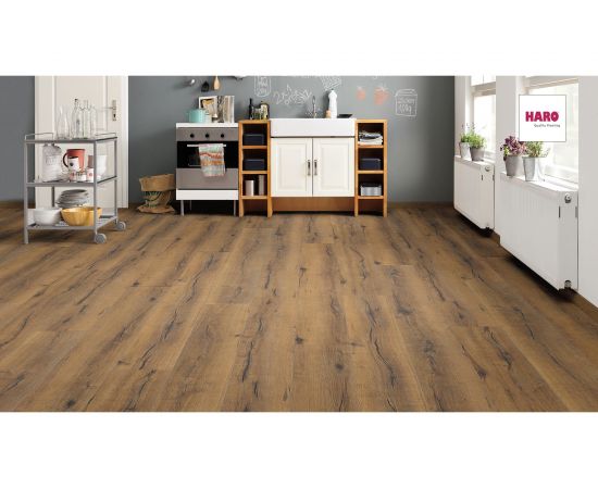 Ламинат Tritty 100 Gran Via 4V Дуб Италика (8х243х2200 мм; Коричневый) HARO 530333 – изображение 5