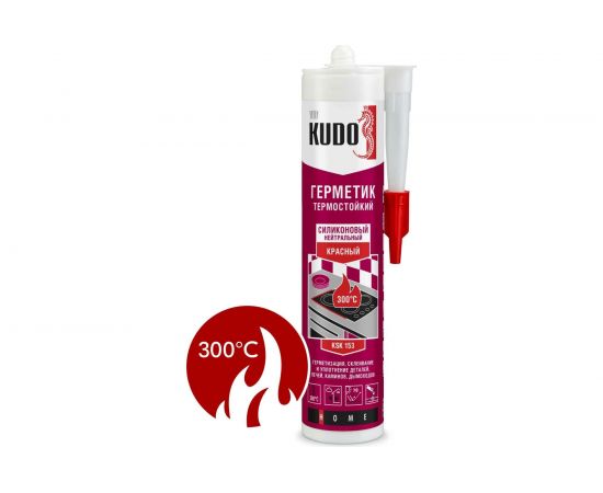 Высокотемпературный герметик KUDO красно-коричневый 280 мл KSK-153 – изображение 6