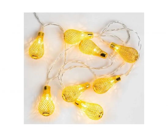 Светодиодная гирлянда NEON-NIGHT Восточные фонарики 1.5м, 10 LED, прозрачный провод, жёлт��й 303-071 – изображение 7