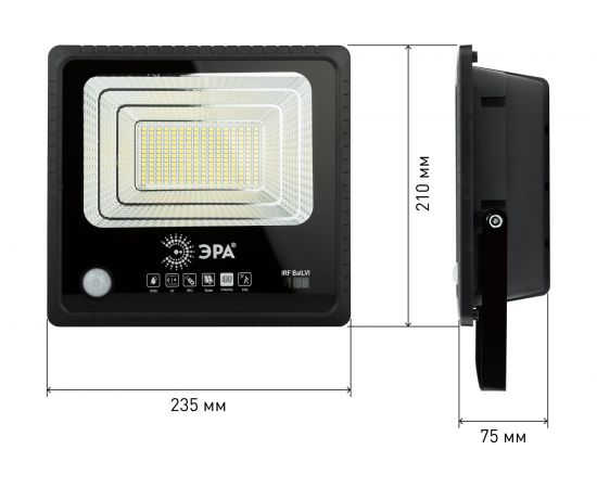 Светодиодный уличный прожектор ЭРА на солнечной батарее, 100W, 1200 lm, 5000K Б0049547 – изображение 10