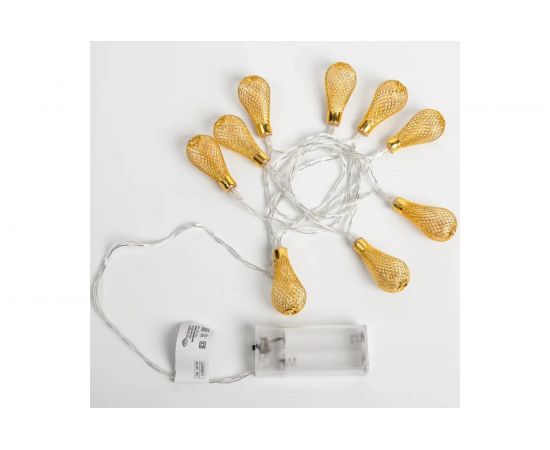 Светодиодная гирлянда NEON-NIGHT Восточные фонарики 1.5м, 10 LED, прозрачный провод, жёлт��й 303-071 – изображение 10