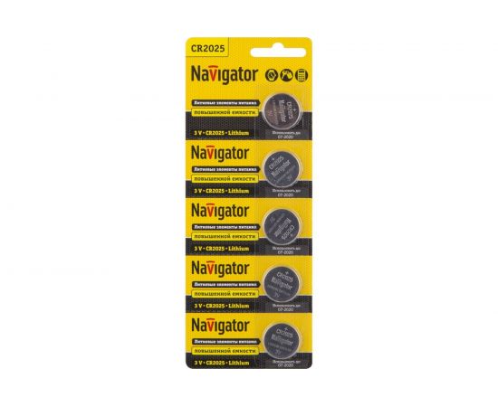 Элемент питания Navigator 94 764 NBT-CR2025-BP5 94764 