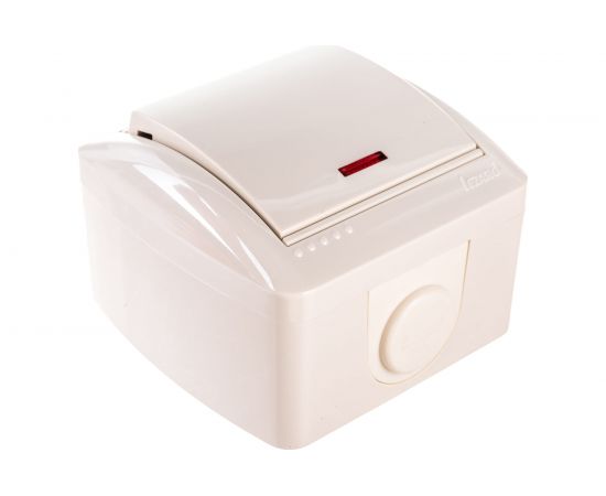 Выключатель Lezard, NATA, с подсветкой, крем 710-0300-111 