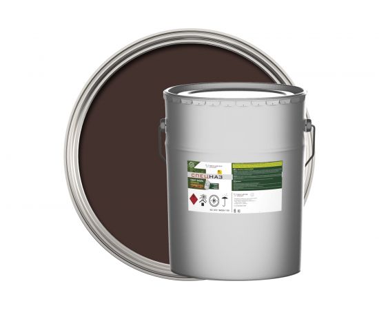 Грунт-эмаль по ржавчине СПЕЦНАЗ 3 в 1 ЯРОСЛАВСКИЕ КРАСКИ шоколадно-коричневая RAL 8017, ведро 20 кг 209166 