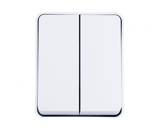 2-клавишный выключатель Schneider Electric AtlasDesign PROFI IP54 открытой установки 10 АХ, белый ATN540151 