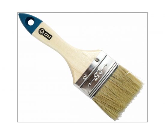 Кисть ON малярная плоская "Евро" нат. щетина 2,5" 63мм дер.ручка 02-01-225 