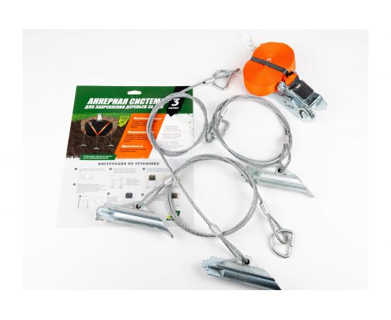 Комплект грунтовых анкеров ДТРД Система крепления деревьев за ком с диаметром штамба до 200 мм БП-00003150 