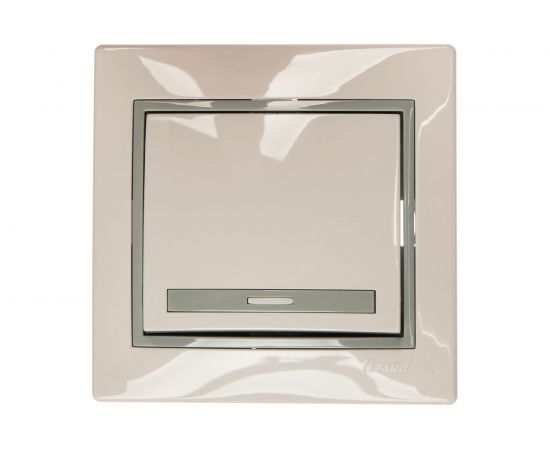 Выключатель Lezard MIRA белый с серой вставкой 701-0215-100 