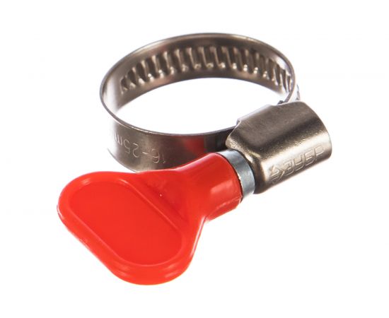 Хомуты Зубр ЭКСПЕРТ "Бабочка" нерж. сталь, накатная лента 9 мм, 16-25 мм, 2 шт. 37835-16-25 