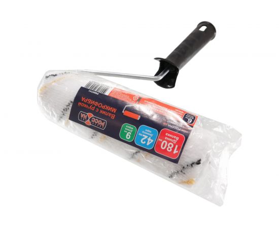 Валик с ручкой РОССНА МИКРОФИБРА 180 мм Р860741 