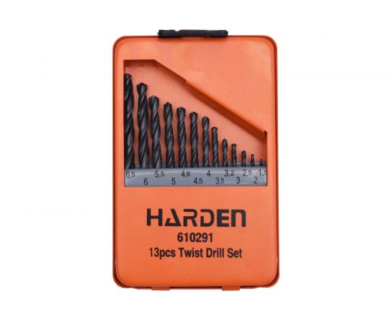 Набор сверл по металлу HSS (13 шт; 1.5-6.5 мм) HARDEN 610291 