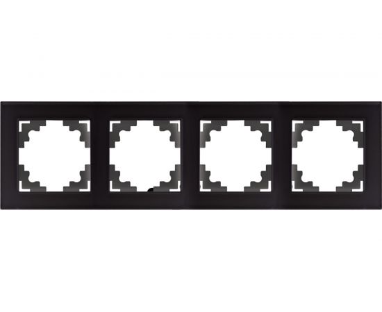 4-местная горизонтальная рамка STEKKER GFR00-7004-05, черный 39521 