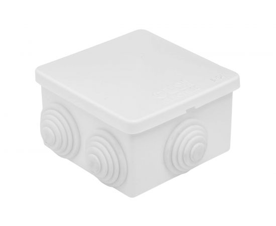 Распределительная коробка GUSI ELECTRIC 70х70х40 6 муфт, IP44, ОП, белый Евро С3В76 Б 