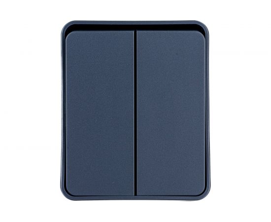 2-клавишный выключатель Schneider Electric AtlasDesign PROFI IP54 открытой установки 10 АХ, антрацит ATN544051 