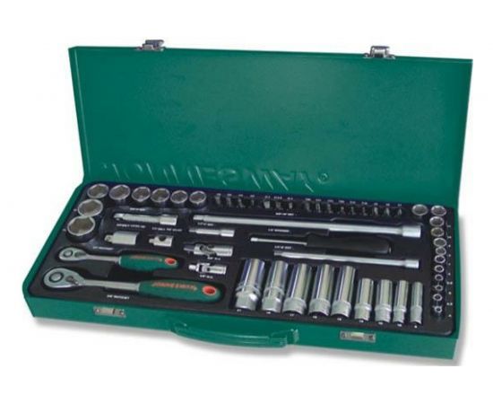 Набор стандартных и глубоких торцевых головок 1/4 и 3/8DR 4-24 мм Jonnesway S04H3157S 