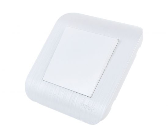 Выключатель LUXAR Deco с/у 1 клавиша, белый с рифленой рамкой, 250В 10А 4606400620174 