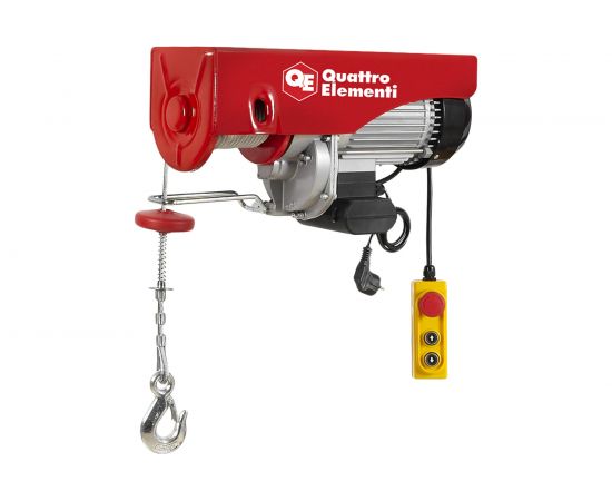 Электрическая таль QUATTRO ELEMENTI TL-1000 1600 Вт, 500/1000 кг, трос 12 м, блок полиспаст в компл. 793-701 