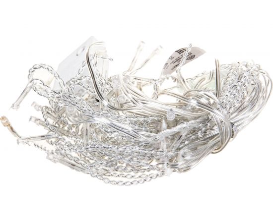 Гирлянда Neon-Night АЙСИКЛ бахрома, 1.8х0.5м, прозрачный ПВХ, 48 LED СИНИЕ IP20 255-013 