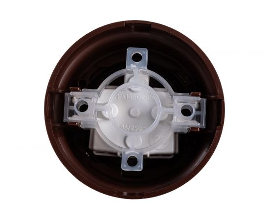 Розетка Bylectrica РА16-0205 1-местная без заз. со шторк. 16А ОУ, серия РЕТРО, коричневый РА16-0205 коричневый – изображение 2