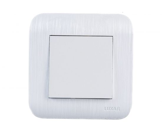 Выключатель LUXAR Deco с/у 1 клавиша, белый с рифленой рамкой, 250В 10А 4606400620174 – изображение 2