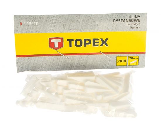 Дистанционные пластмассовые клинья TOPEX 100 шт. 16B610 – изображение 2