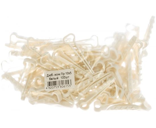 Дюбель-хомут FORTISFLEX нейлон ДХП 10-5 белый 100шт 59235 – изображение 2