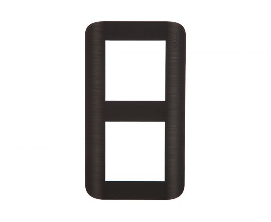 Горизонтальная рамка LUXAR Deco на 2 поста венге рифленая 4606400620686 – изображение 2