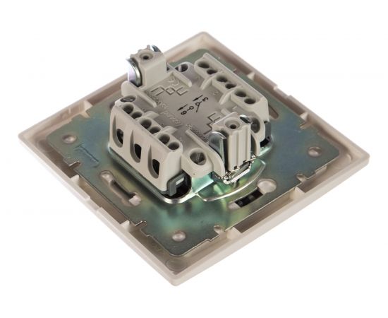 Выключатель Lezard MIRA белый с серой вставкой 701-0215-100 – изображение 2