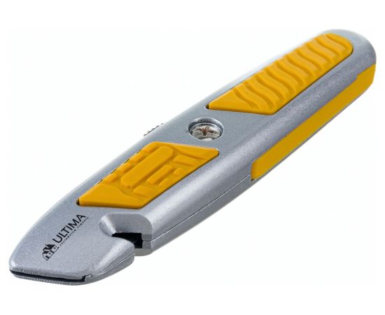 Нож Ultima 18 мм, трапециевидное лезвие, металлический обрезиненный корпус 119032 – изображение 2