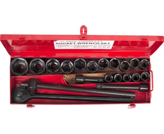 Набор торцевых головок SITOMO N6 21-50 мм, 3/4"", 21 шт, кейс металл 120193 – изображение 2