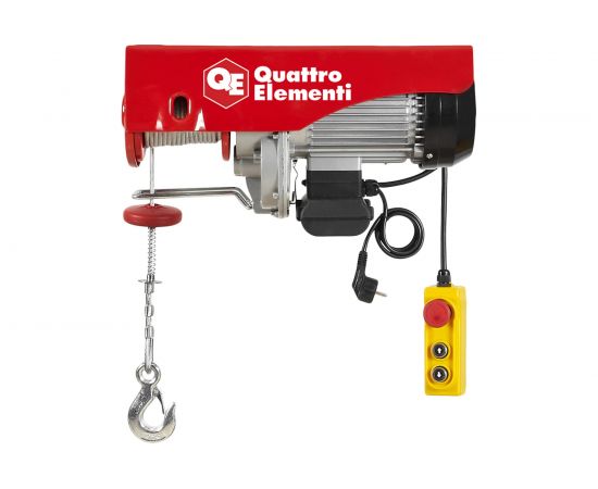 Электрическая таль QUATTRO ELEMENTI TL-1000 1600 Вт, 500/1000 кг, трос 12 м, блок полиспаст в компл. 793-701 – изображение 3