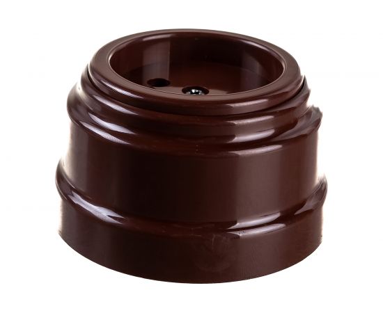 Розетка Bylectrica РА16-0205 1-местная без заз. со шторк. 16А ОУ, серия РЕТРО, коричневый РА16-0205 коричневый – изображение 3