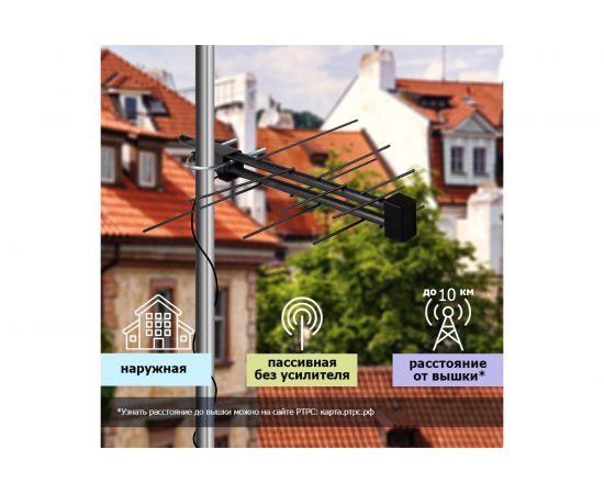 ТB антенна REXANT наружная для цифрового телевидения DVB-T2 модель RX-421 пакет 34-0421 – изображение 3