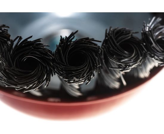 Щетка металлическая крученая чашка (125 мм; М14) для УШМ ON 20-04-125 – изображение 4