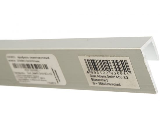 Профиль GAH ALBERTS алюминиевый, окантовочный 20х9х10х2000мм, 30951 – изображение 4