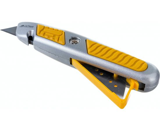 Нож Ultima 18 мм, трапециевидное лезвие, металлический обрезиненный корпус 119032 – изображение 4