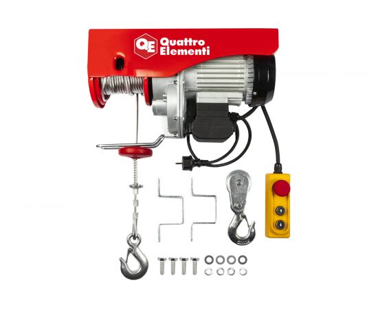 Электрическая таль QUATTRO ELEMENTI TL-1000 1600 Вт, 500/1000 кг, трос 12 м, блок полиспаст в компл. 793-701 – изображение 5
