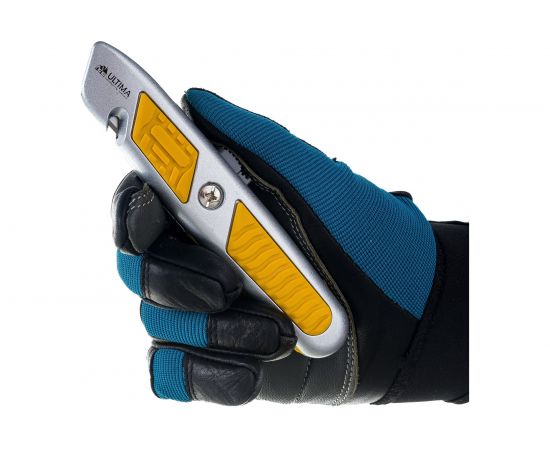 Нож Ultima 18 мм, трапециевидное лезвие, металлический обрезиненный корпус 119032 – изображение 6